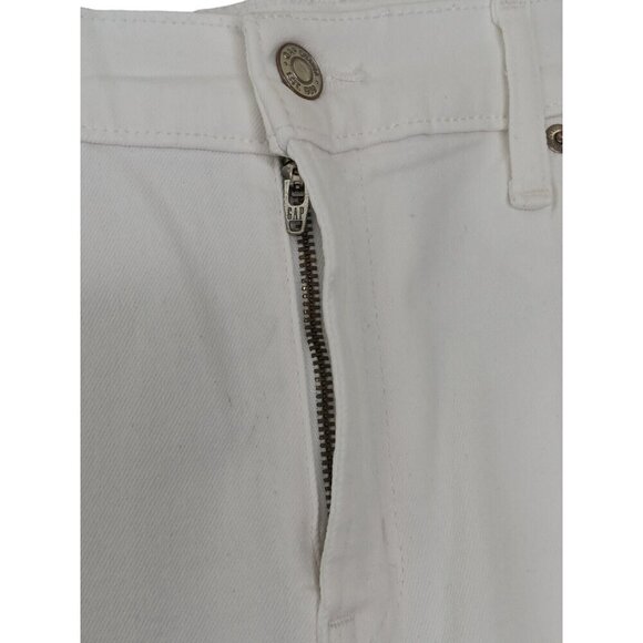 NWT Gap Vintage Slim Mid Rise Jeans Size 31/ 12 White Skinny Distressed - Picture 6 of 15
